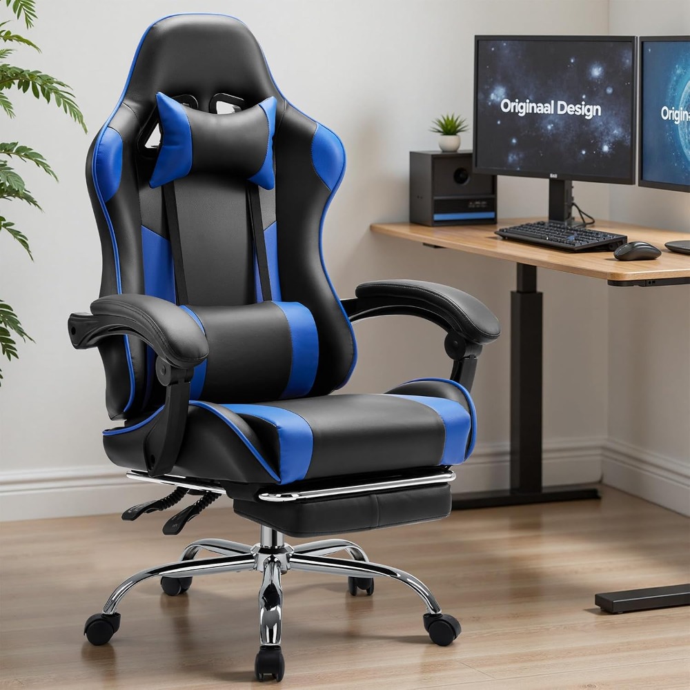 Ergonomic Gaming Chair with Fo - Gaming & Esports District ulasan dan harga