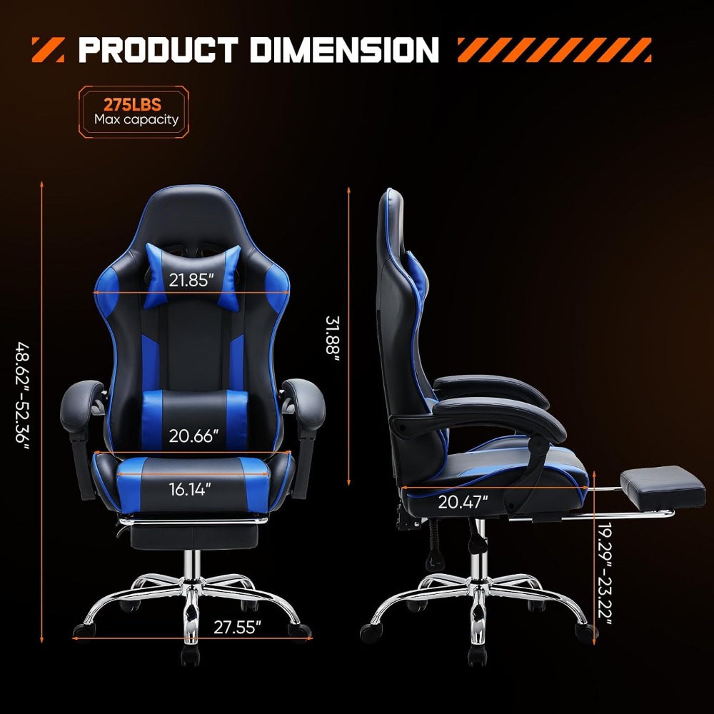 Ergonomic Gaming Chair with Fo - Gaming & Esports District ulasan dan harga