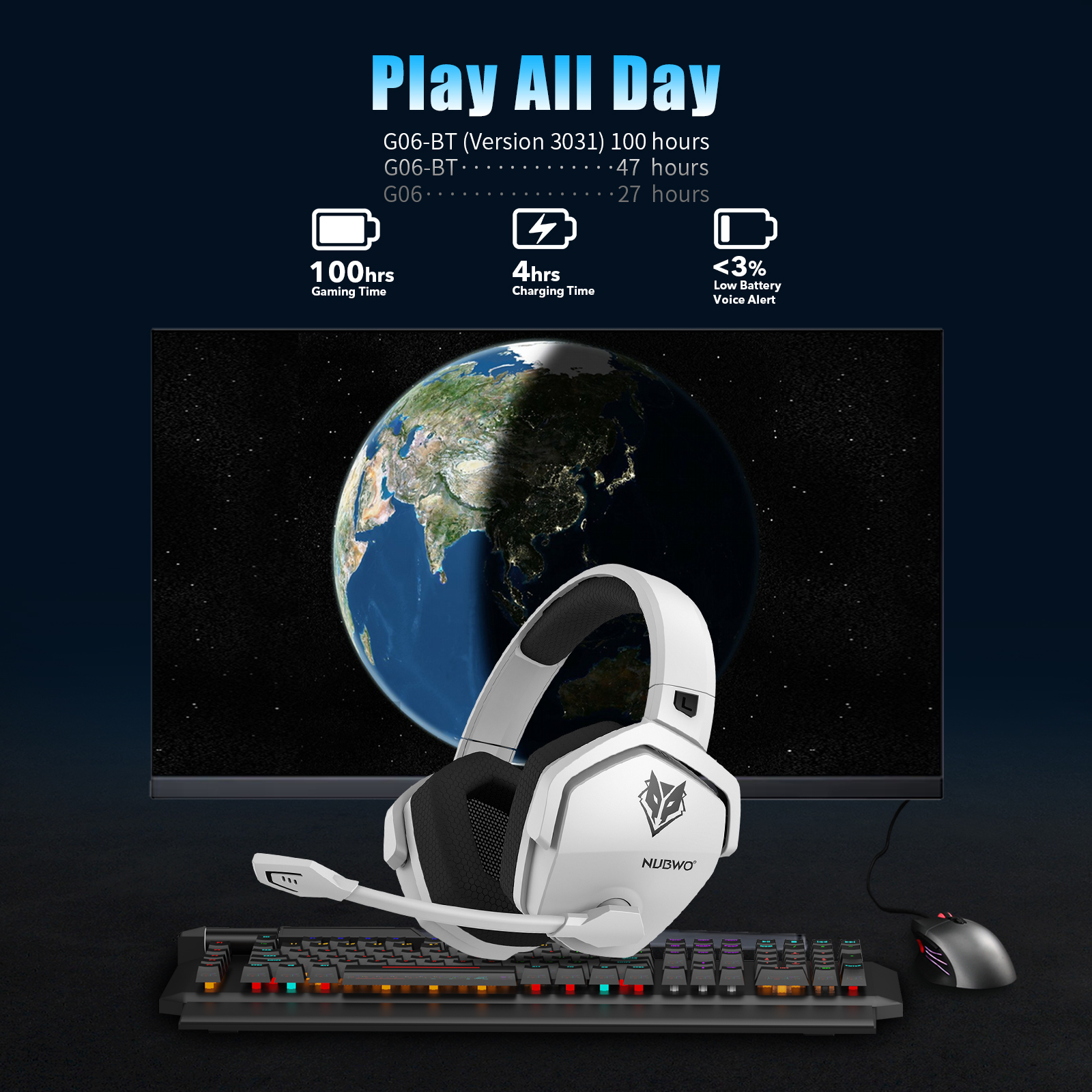 NUBWO G06 2.4G Dual Wireless G - Gaming Headset 7.1 ulasan dan harga
