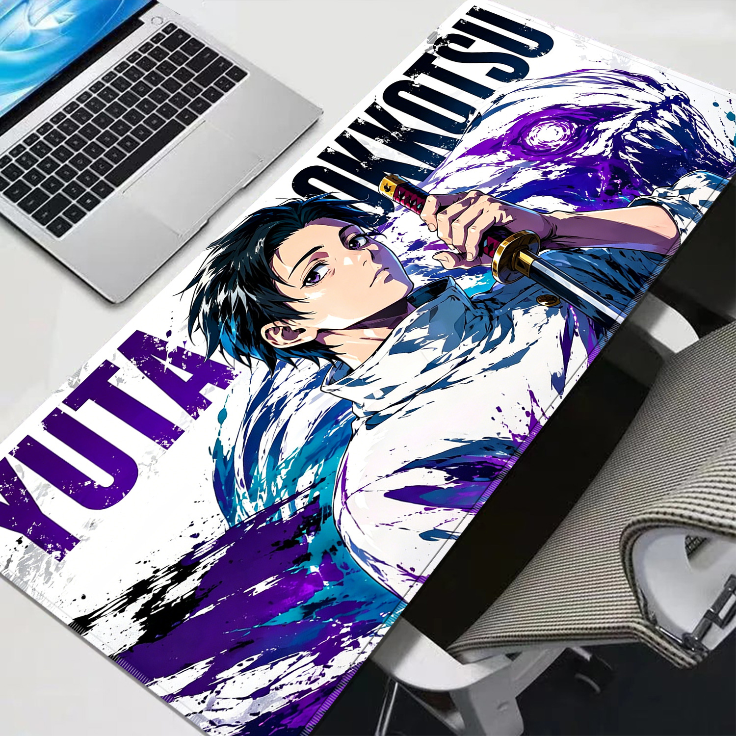 HD Anime Purple Mouse Pads Yut - Esports Gaming Pc ulasan dan harga