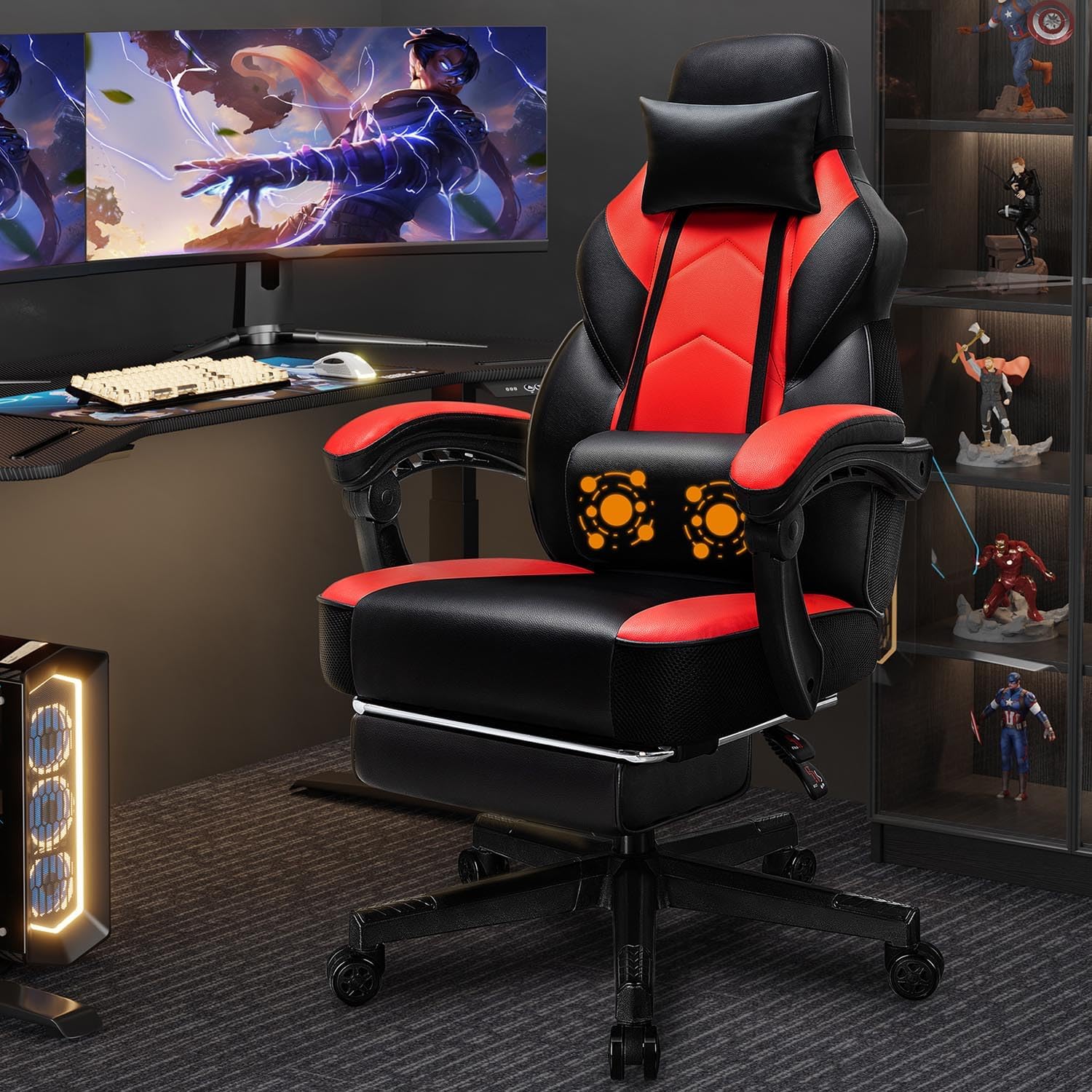 Gaming Chair with Footrest, Ma - Gaming & Esports District ulasan dan harga