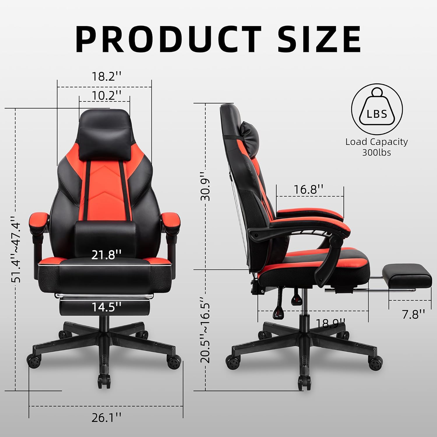 Gaming Chair with Footrest, Ma - Gaming & Esports District ulasan dan harga