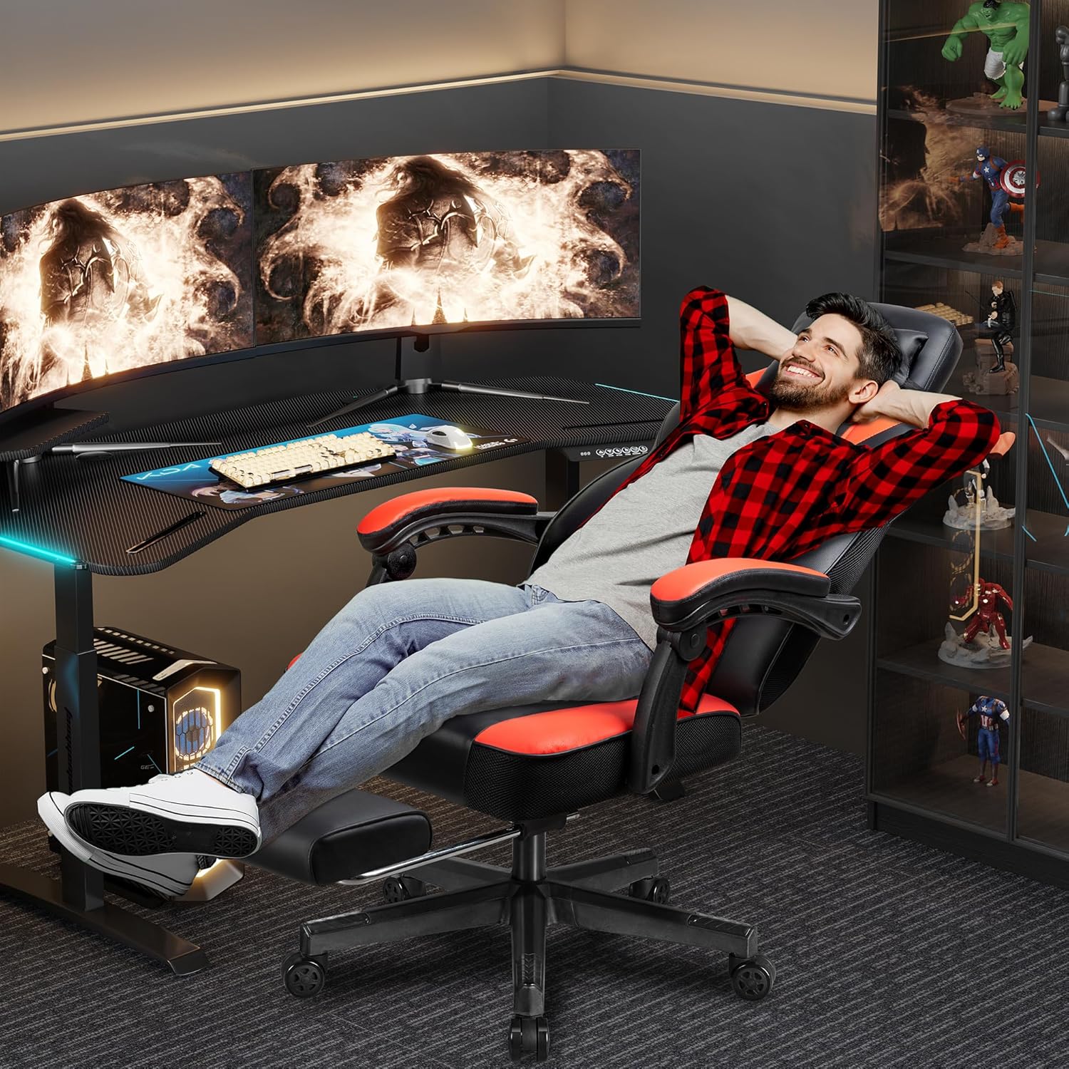 Gaming Chair with Footrest, Ma - Gaming & Esports District ulasan dan harga