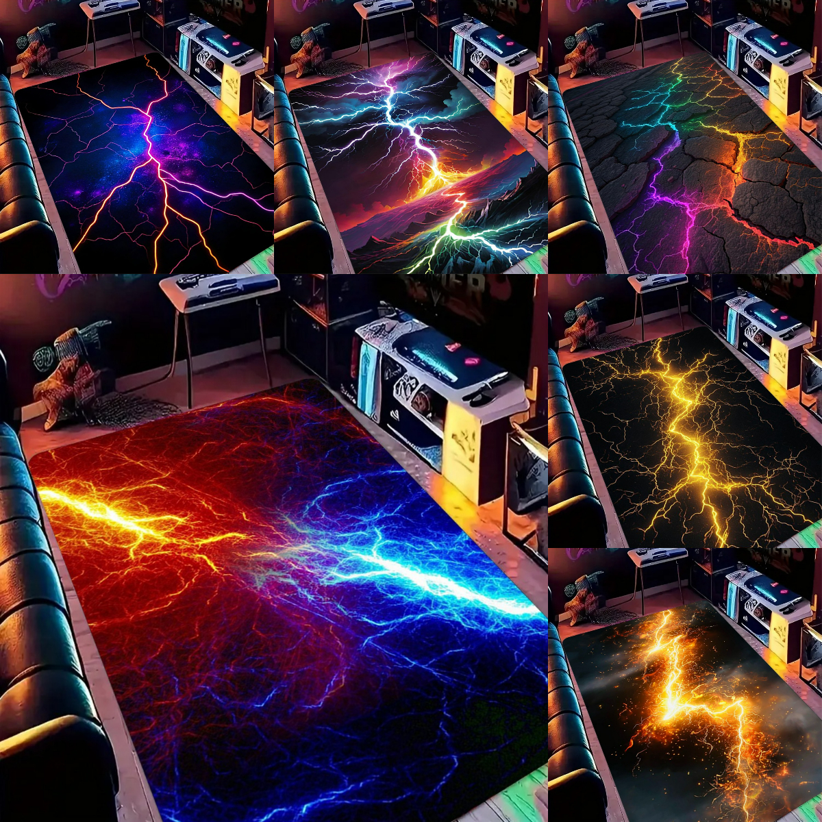 Lightning Crack Pattern Gaming - Esports Gaming Live ulasan dan harga