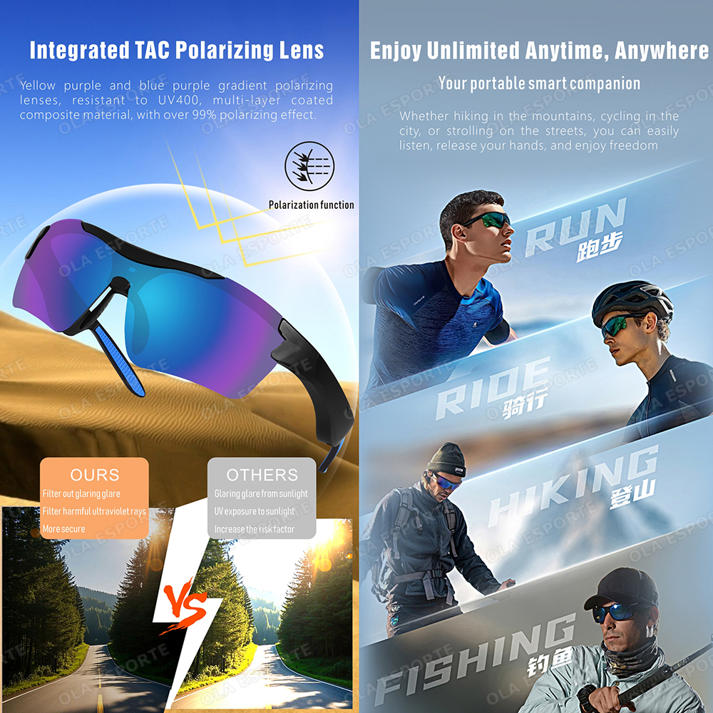 Smart Cycling Glasses Men Blue - Esports Gaming Remote ulasan dan harga