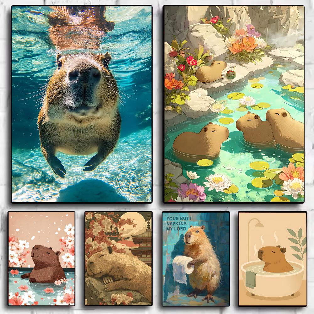 Healing Capybara Poster Art Po - Esports Gaming Lounge ulasan dan harga
