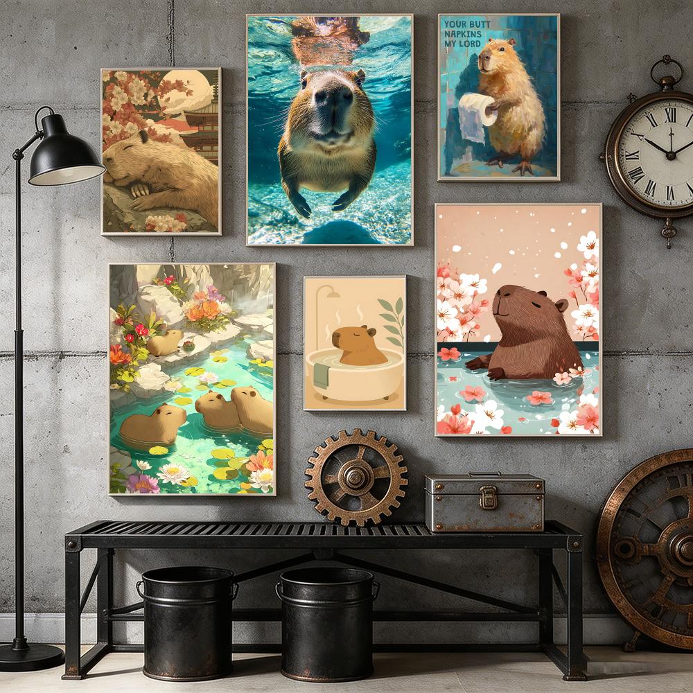 Healing Capybara Poster Art Po - Esports Gaming Lounge ulasan dan harga