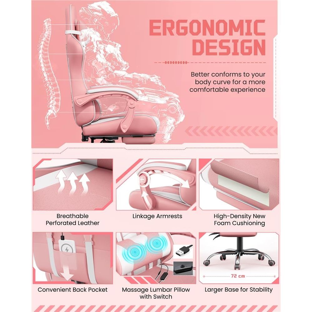 Ergonomic Gaming Chair with Ma - Gaming & Esports District ulasan dan harga