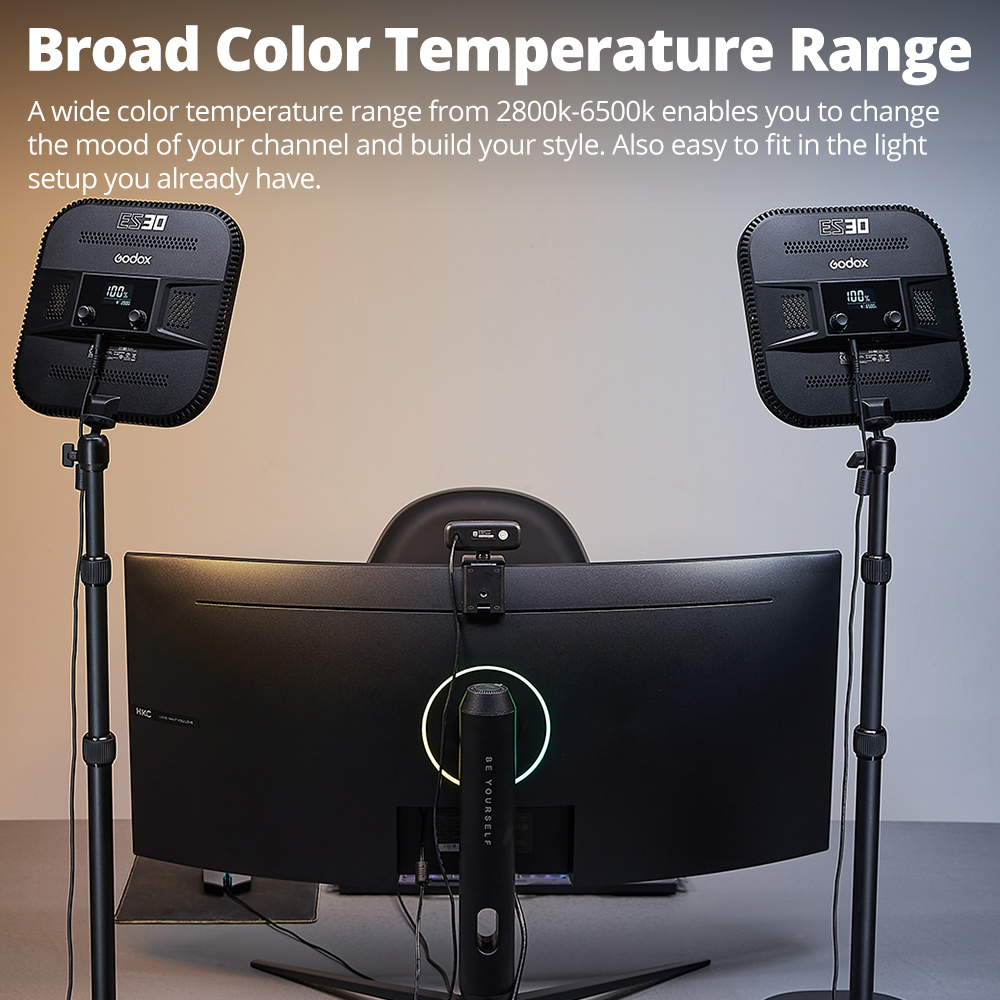 Godox ES30 E-sports LED Light  - Esports Gaming Live ulasan dan harga