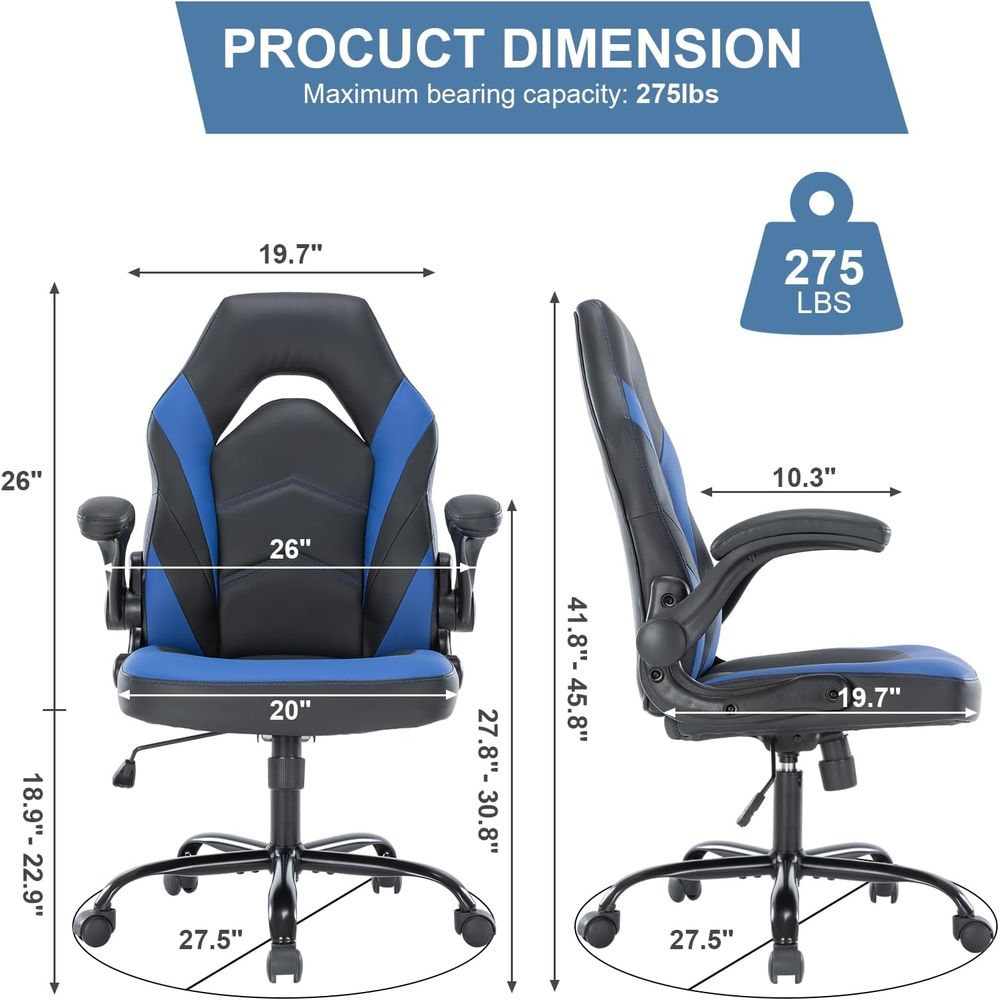 Height-Adjustable Ergonomic Ga - Video Gaming & Esports Usd Acc ulasan dan harga