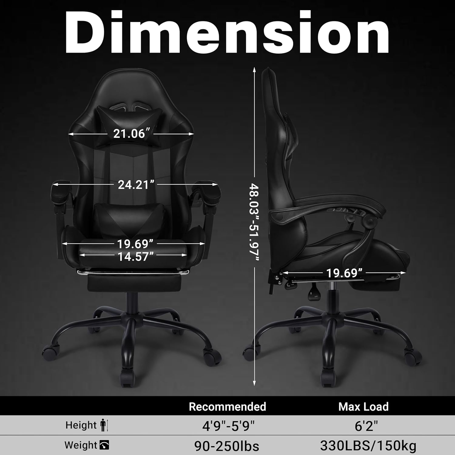 Gaming Chair with Footrest and - Gaming & Esports District ulasan dan harga