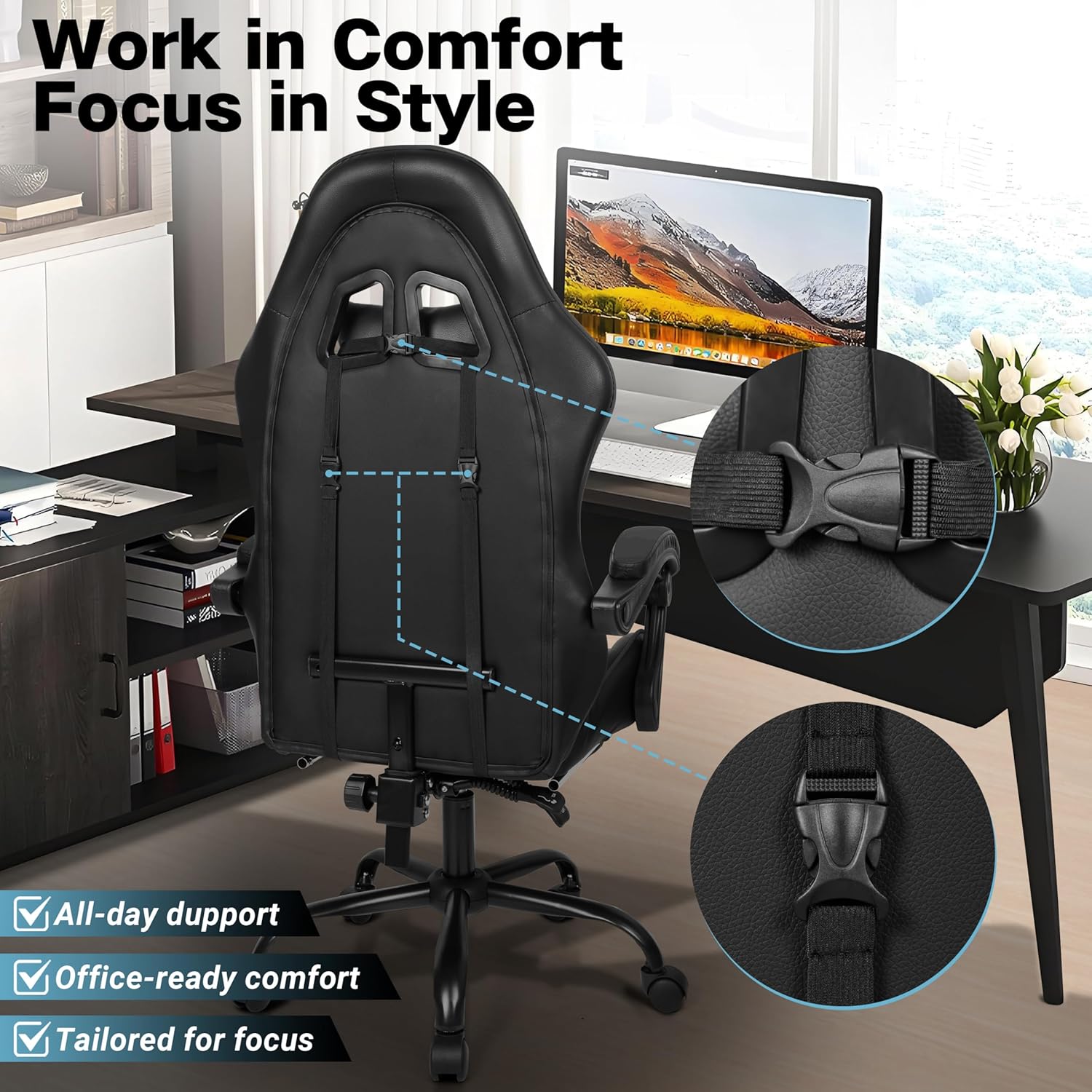 Gaming Chair with Footrest and - Gaming & Esports District ulasan dan harga