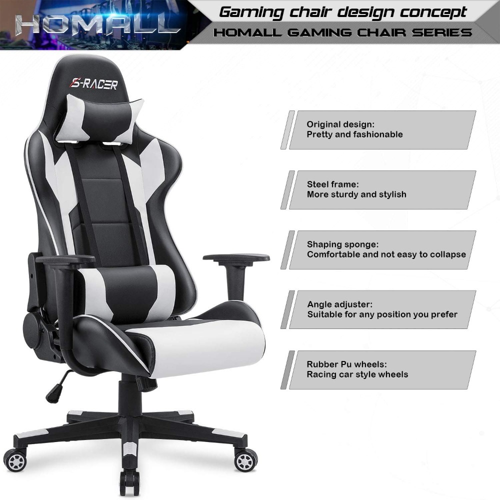 High Back Gaming Chair, Leathe - Gaming & Esports District ulasan dan harga