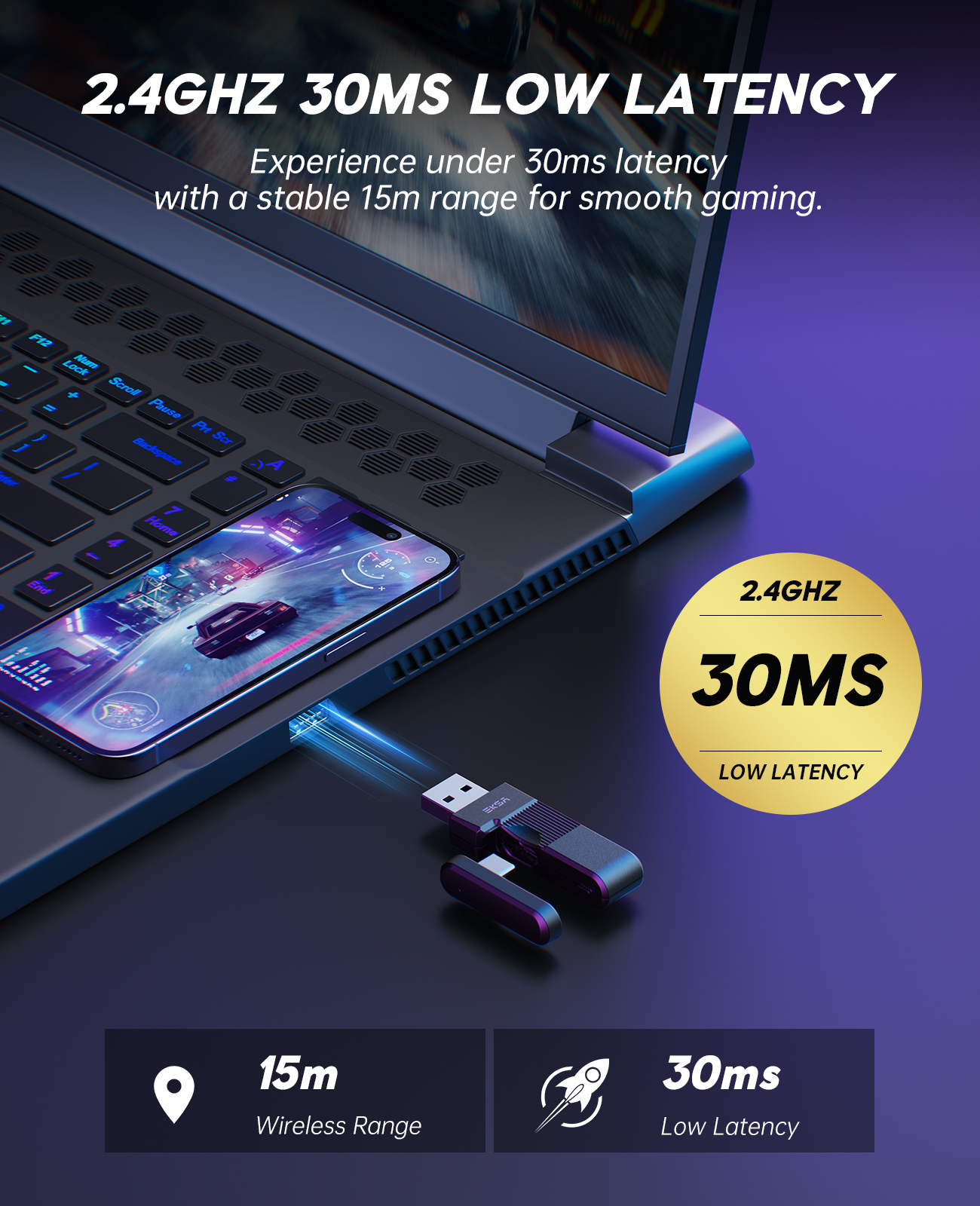 EKSA E900 WT 2.4GHz Wireless H - Gaming Headset 7.1 ulasan dan harga