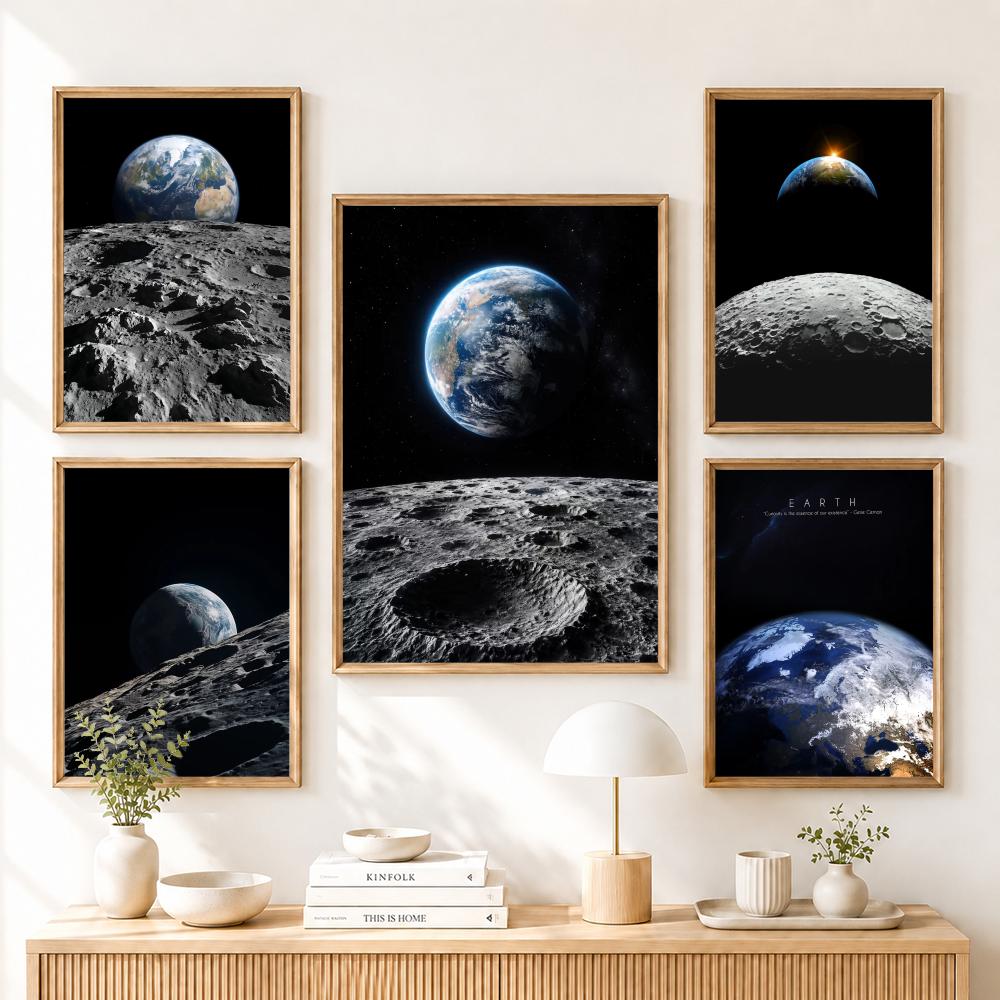 Earth and Moon Painting Canvas - Esports Gaming Lounge ulasan dan harga