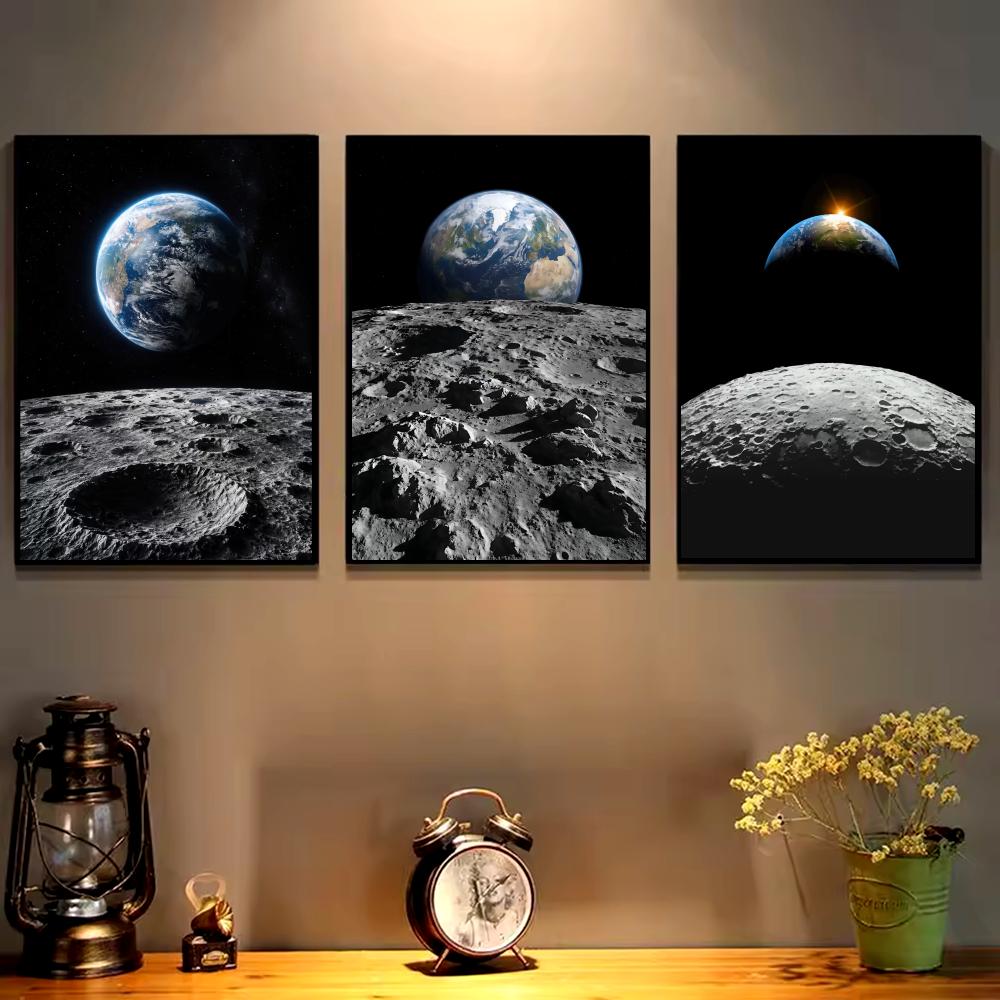 Earth and Moon Painting Canvas - Esports Gaming Lounge ulasan dan harga